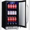 Edgestar 15 Inch Wide 80 Can BuiltIn Beverage Cooler with Blue LED Lighting CBR902SG - alternate 2